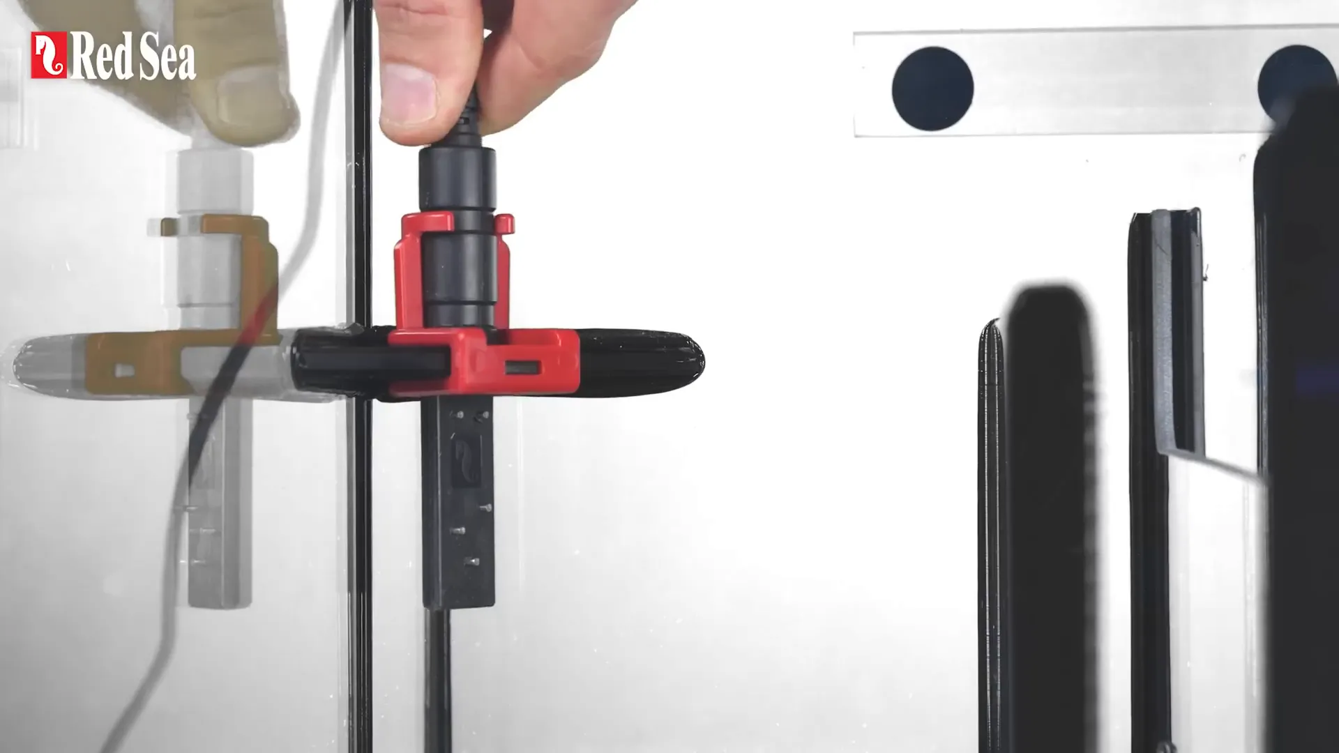 Slimline pump installed in RO reservoir