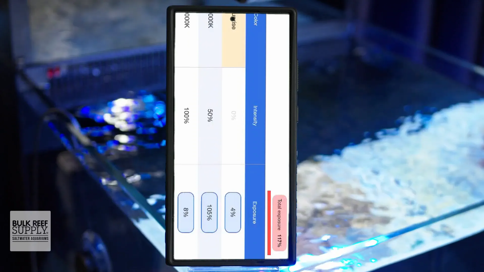 Photo Mode in the app preparing for reef photography