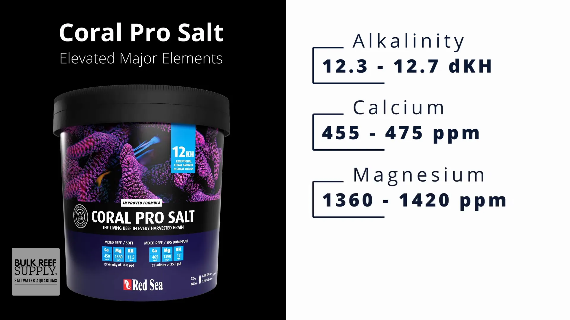 Black bucket Coral Pro salt dissolving in mixing container