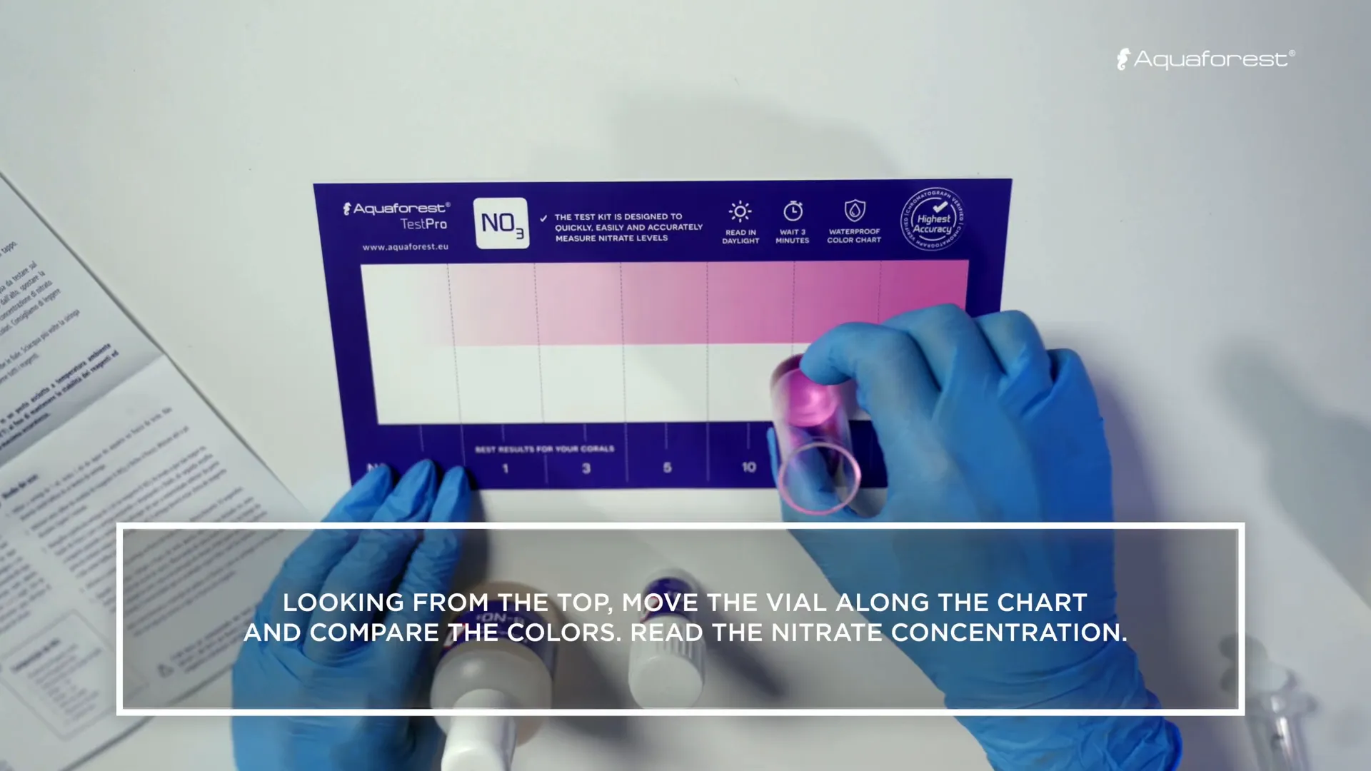 Testing nitrate and phosphate levels in aquarium