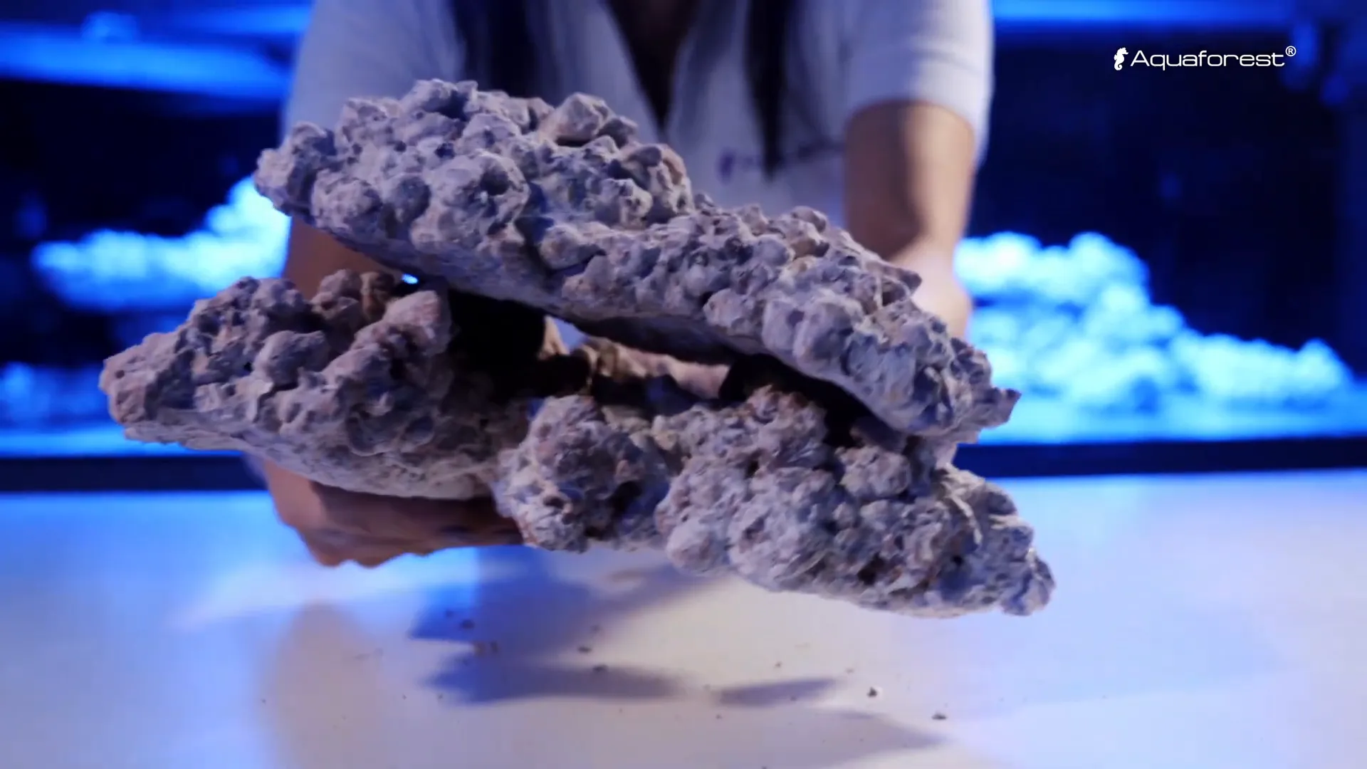 Building aquascape with glued rocks