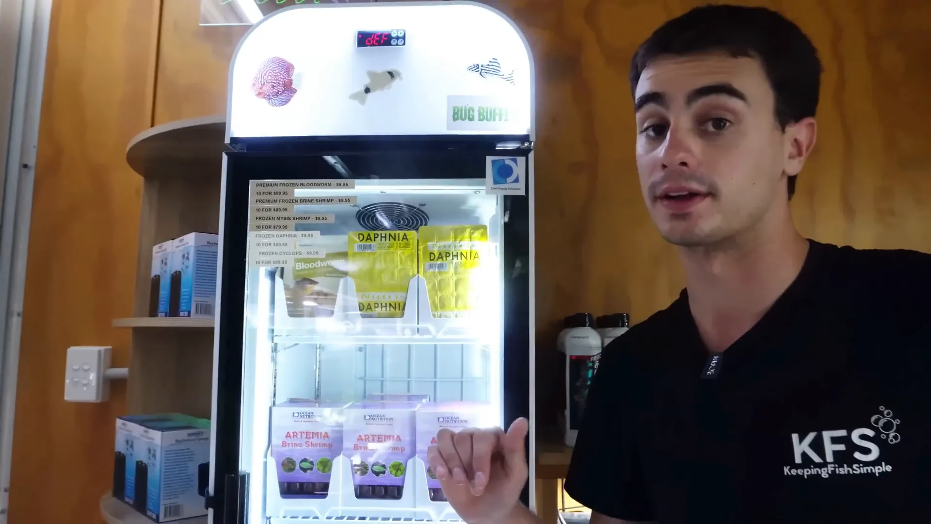 Feeding bettas Bug Buffet and frozen foods