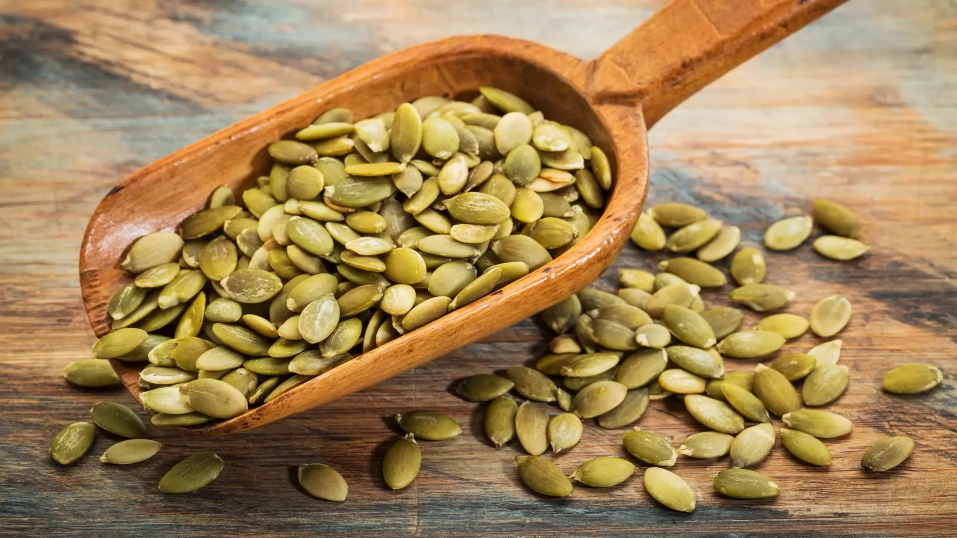 Raw unsalted pumpkin seeds ready for grinding