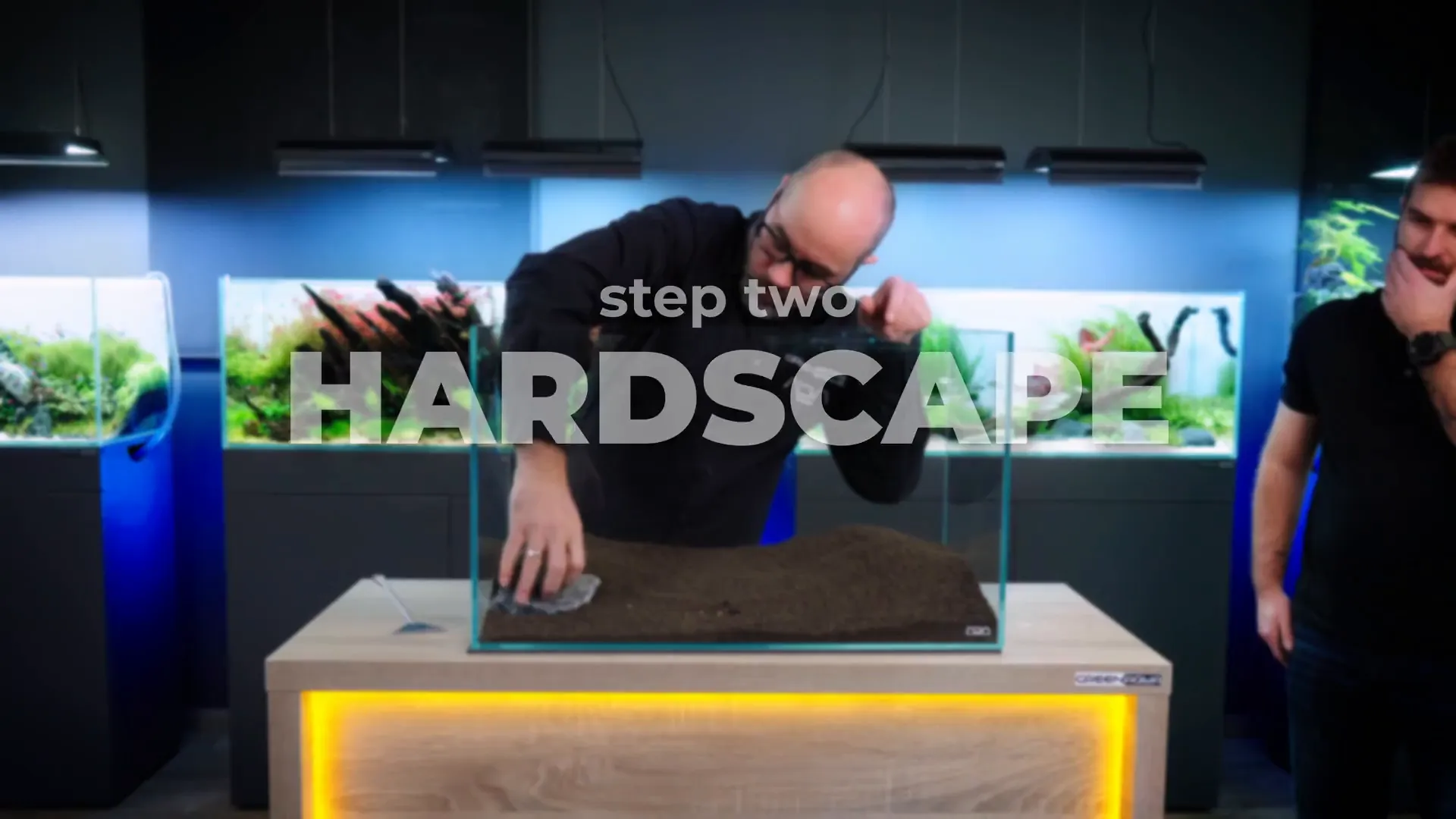 Arranging rocks and wood in the aquarium