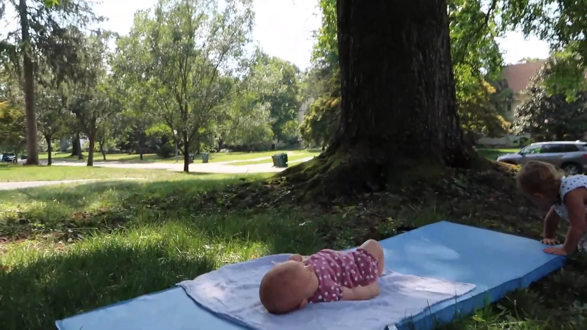 Exploring nature with a newborn