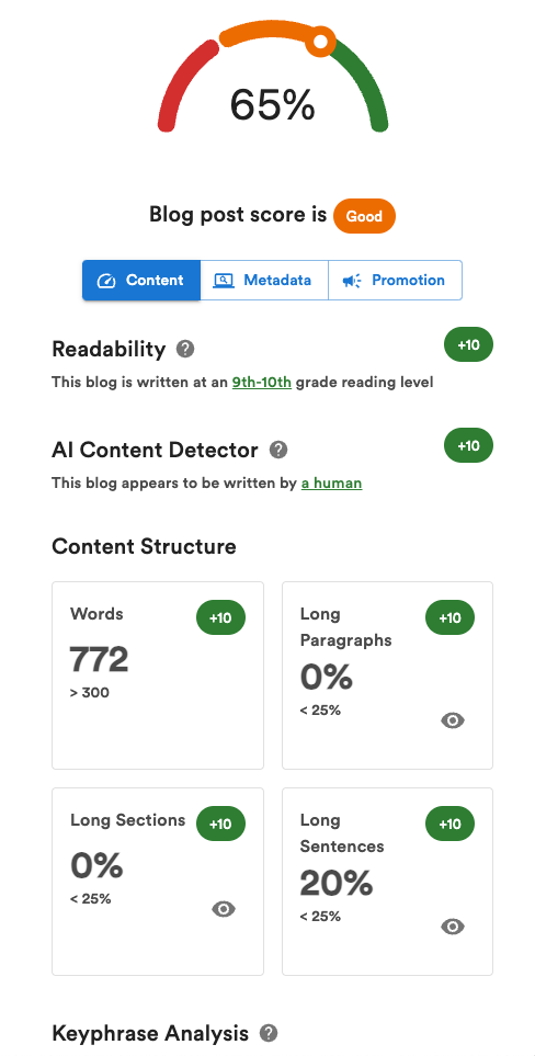 Content analyzer