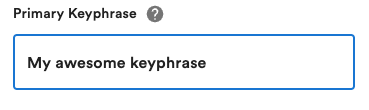 Primary keyphrase