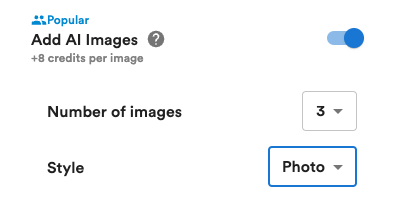 Add multiple AI images screenshot
