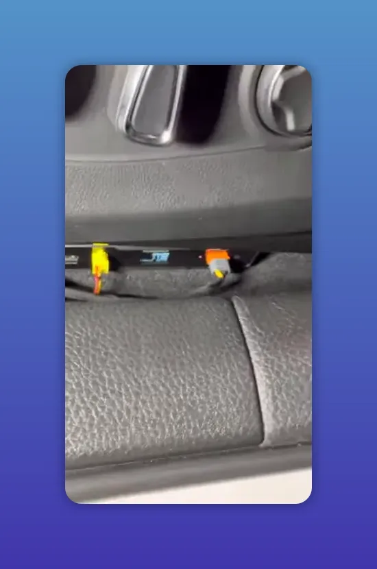 iRoad Power Pack Max 8 installed under rear seat showing display and wiring