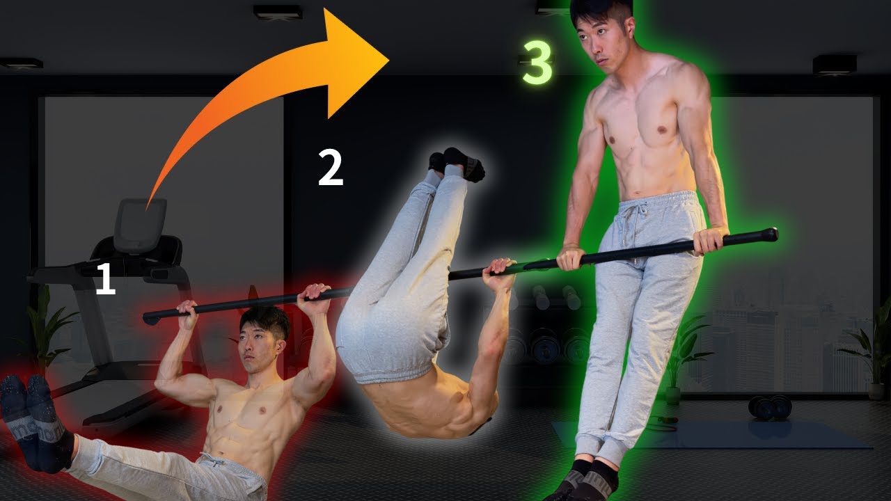 video thumbnail for '【実は簡単⁉️】懸垂逆上がり'
