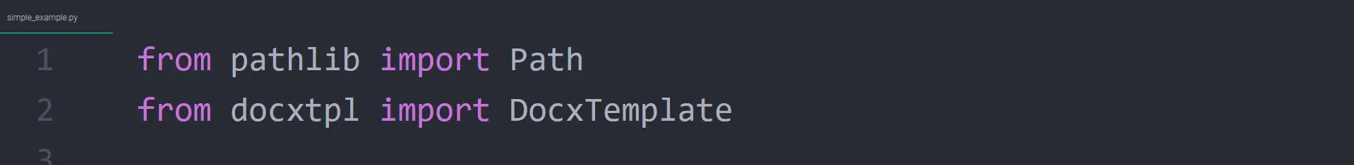 Setting up the docxtpl library