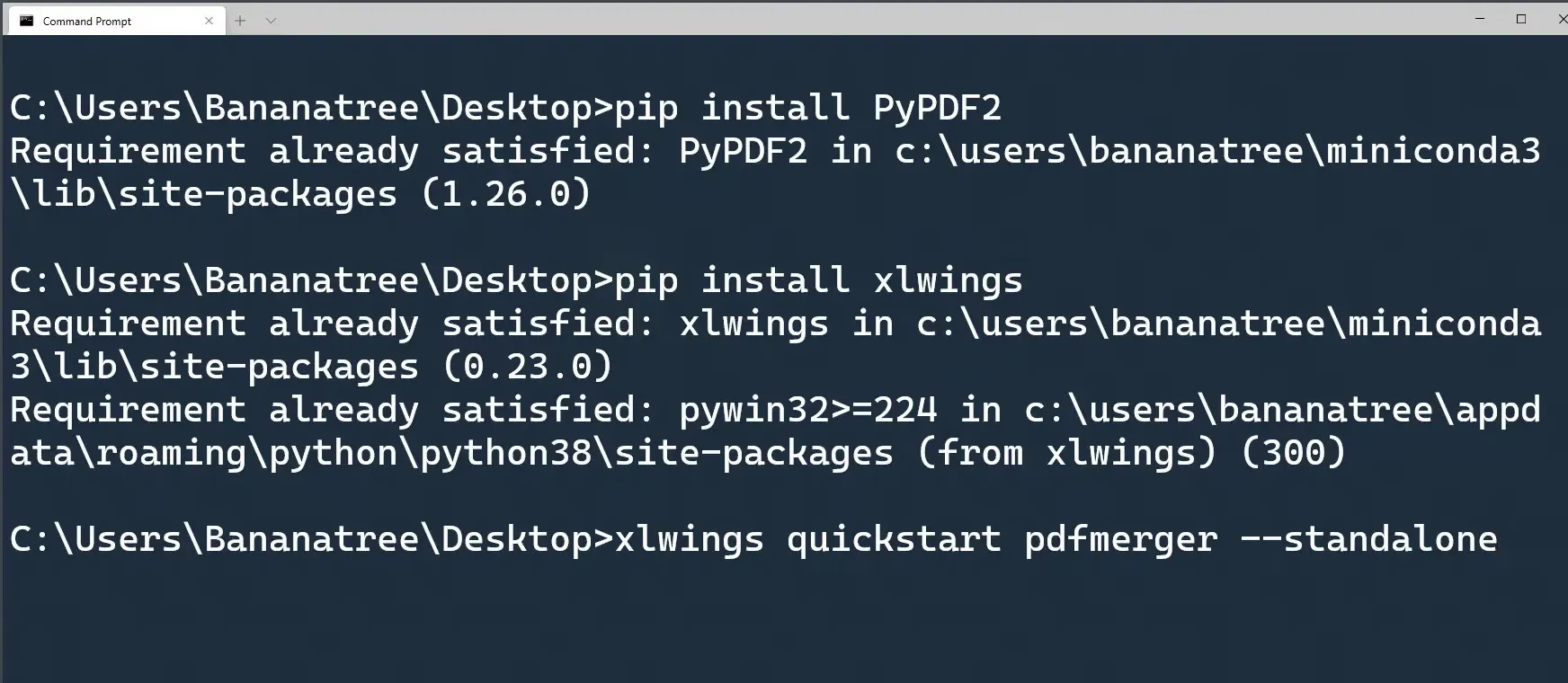 Creating a new xlwings project