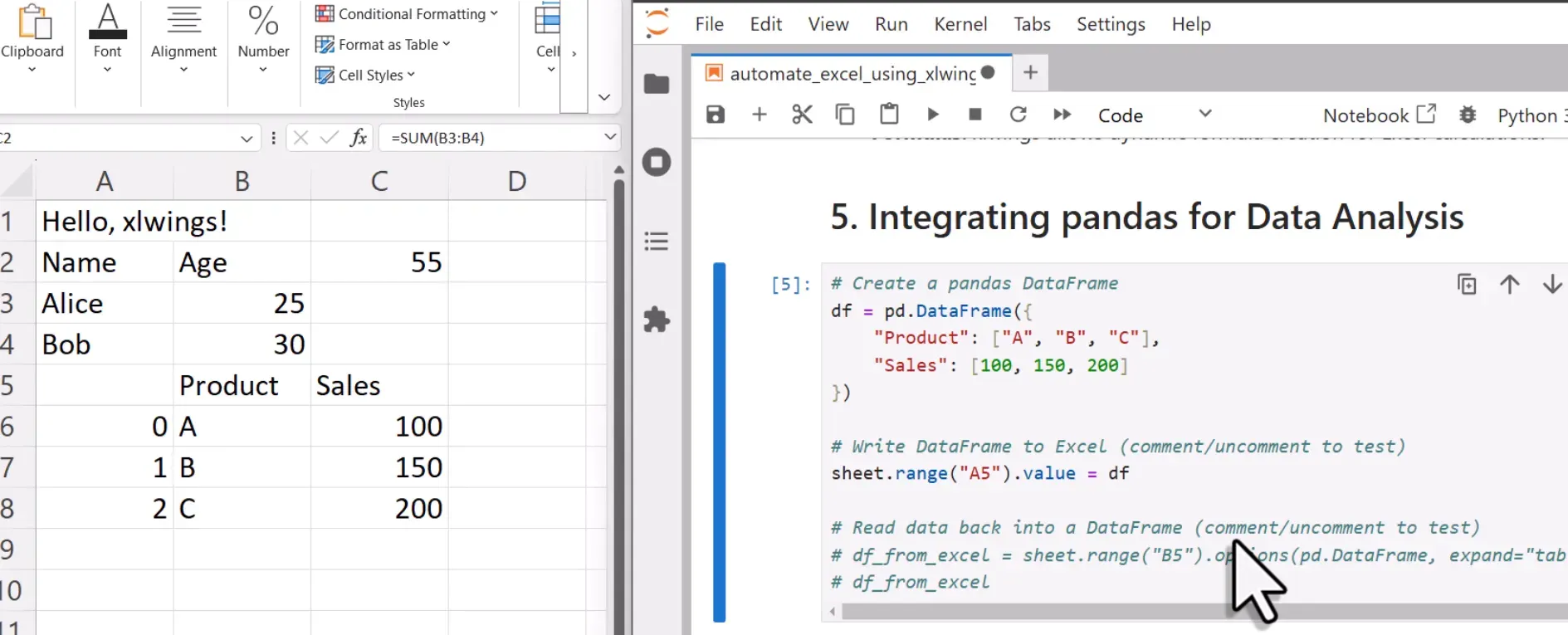 Integrating Pandas for data analysis