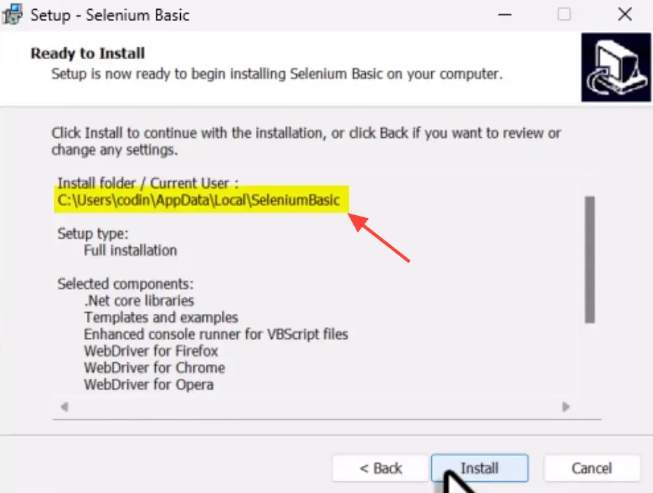 Downloading Selenium Basic