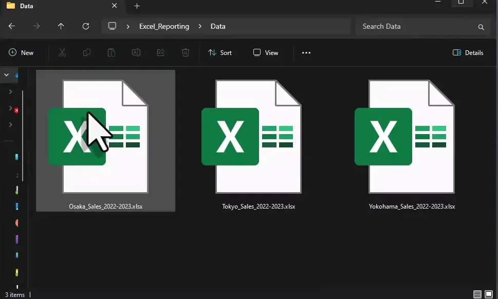 Sales data folder