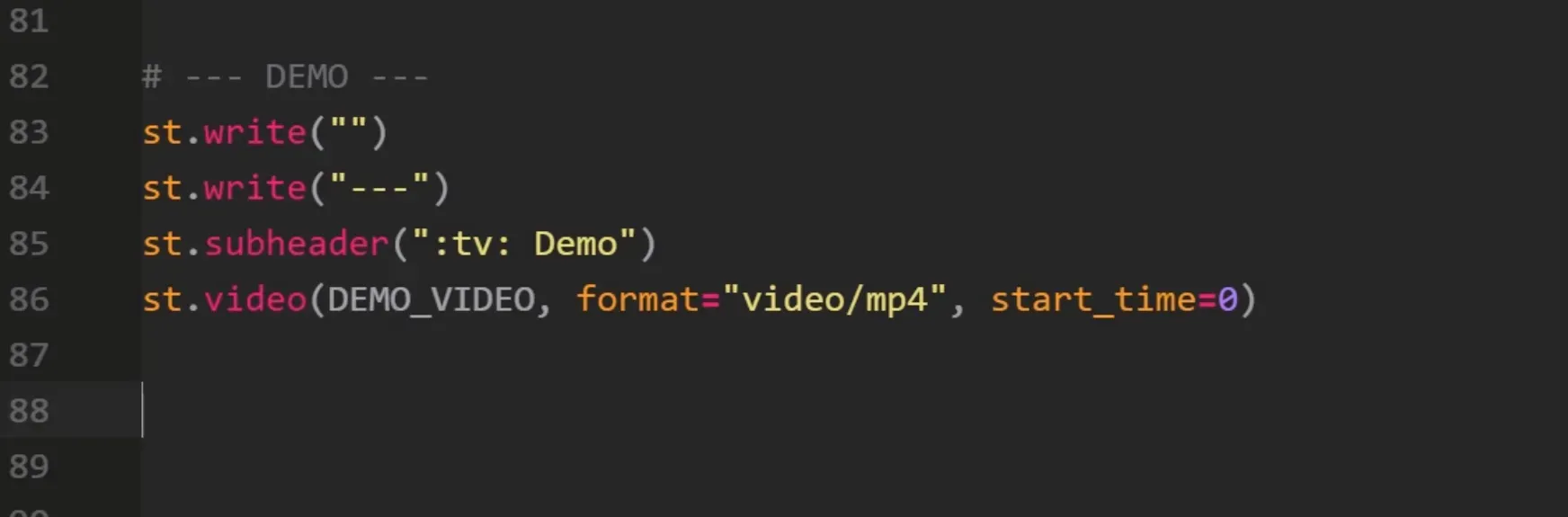 Demo Video Section