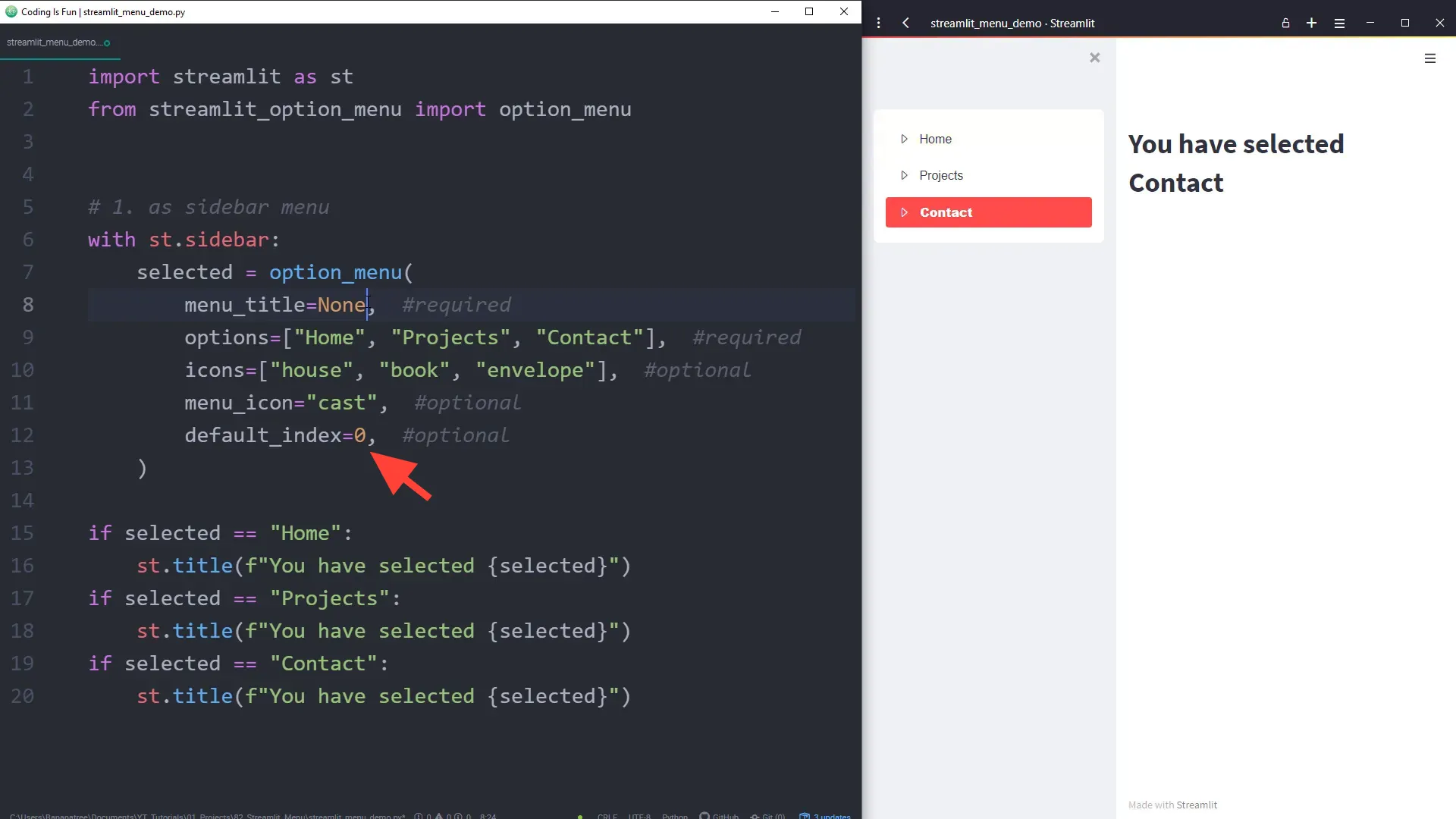Adding icons to the navigation menu