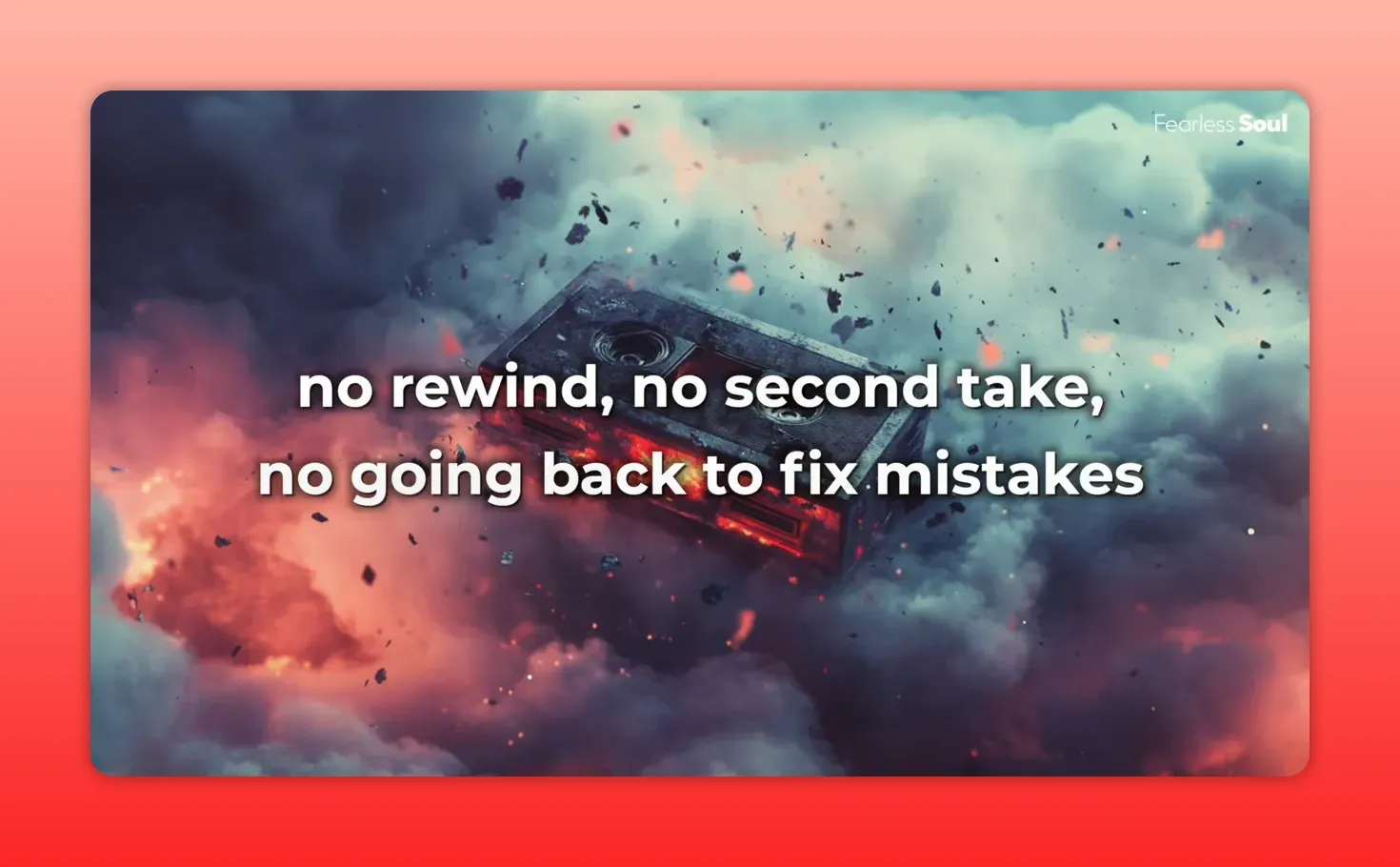 Sfondo fumoso con cassette e testo grande 