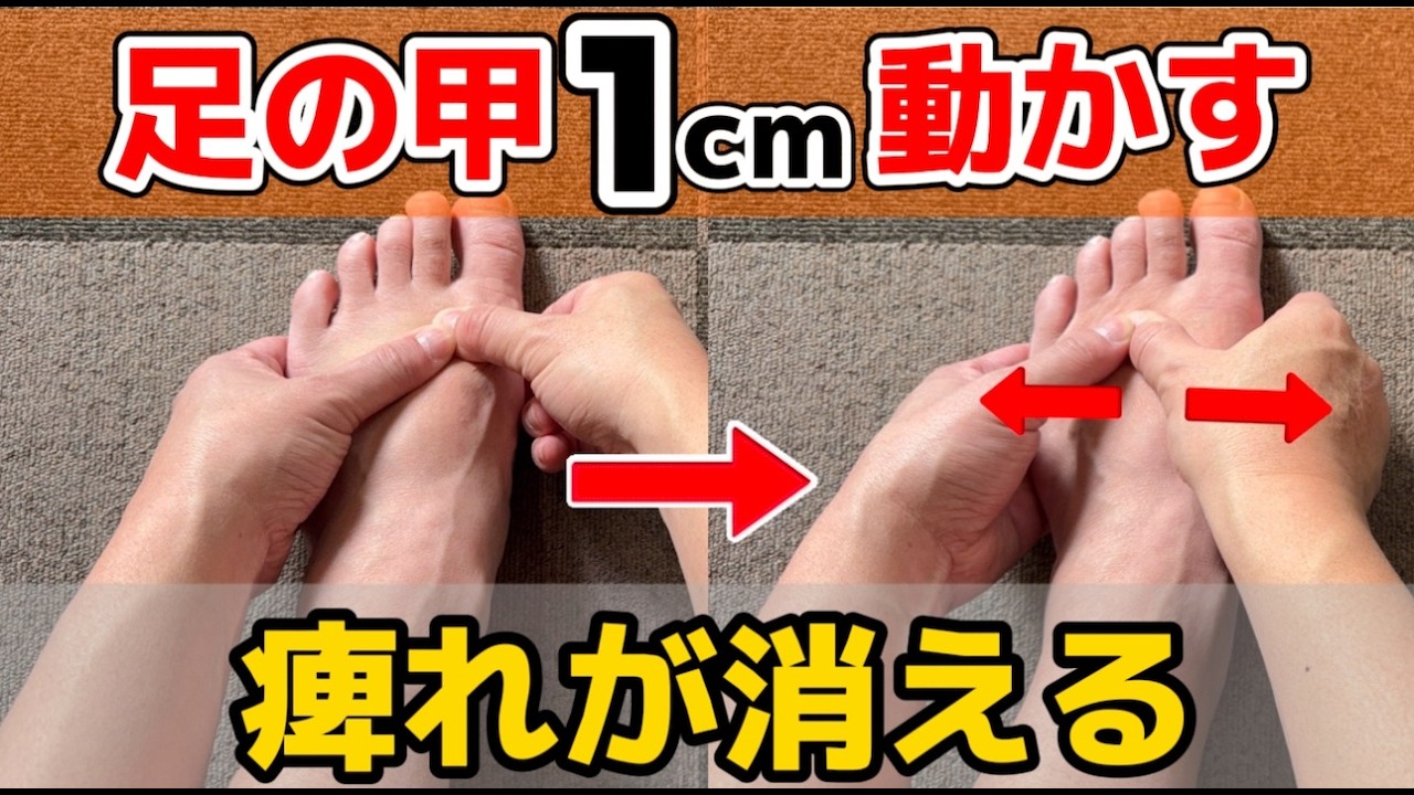 video thumbnail for '【坐骨神経痛】足の痺れ足首を1cm動かすだけで軽くなる|簡単セルフケア【坐骨神経痛】足の痺れ足首を1cm動かすだけで軽くなる|神経は押さずに整える'