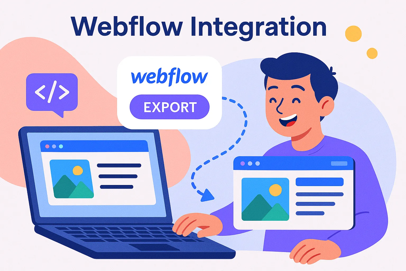 Featured image for the blog, "New Webflow Integration!"