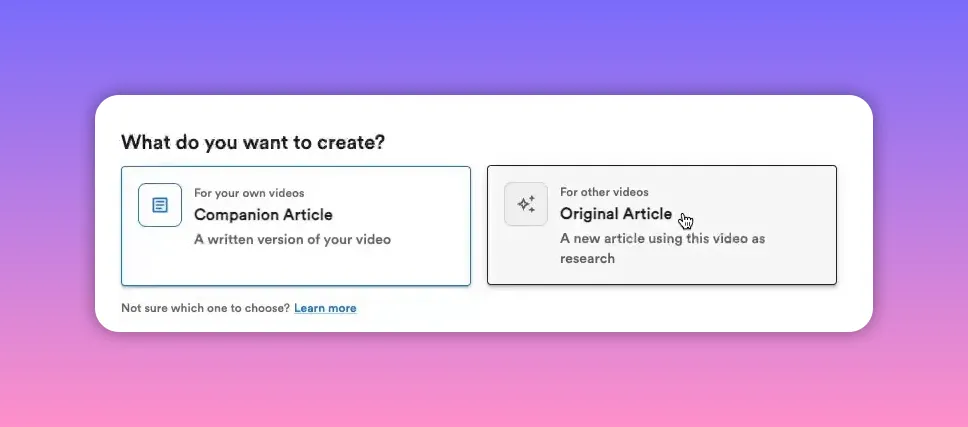 Create Blog Post interface showing Featured Image options (AI Generated, Stock Image, Video Thumbnail) and Enhancements (Add Screenshots, Embed Video)