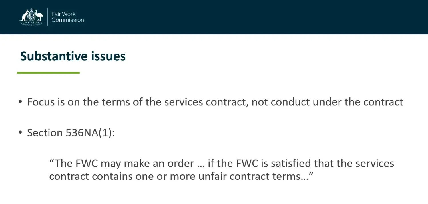 Example of unfair contract term: termination on one minute's notice