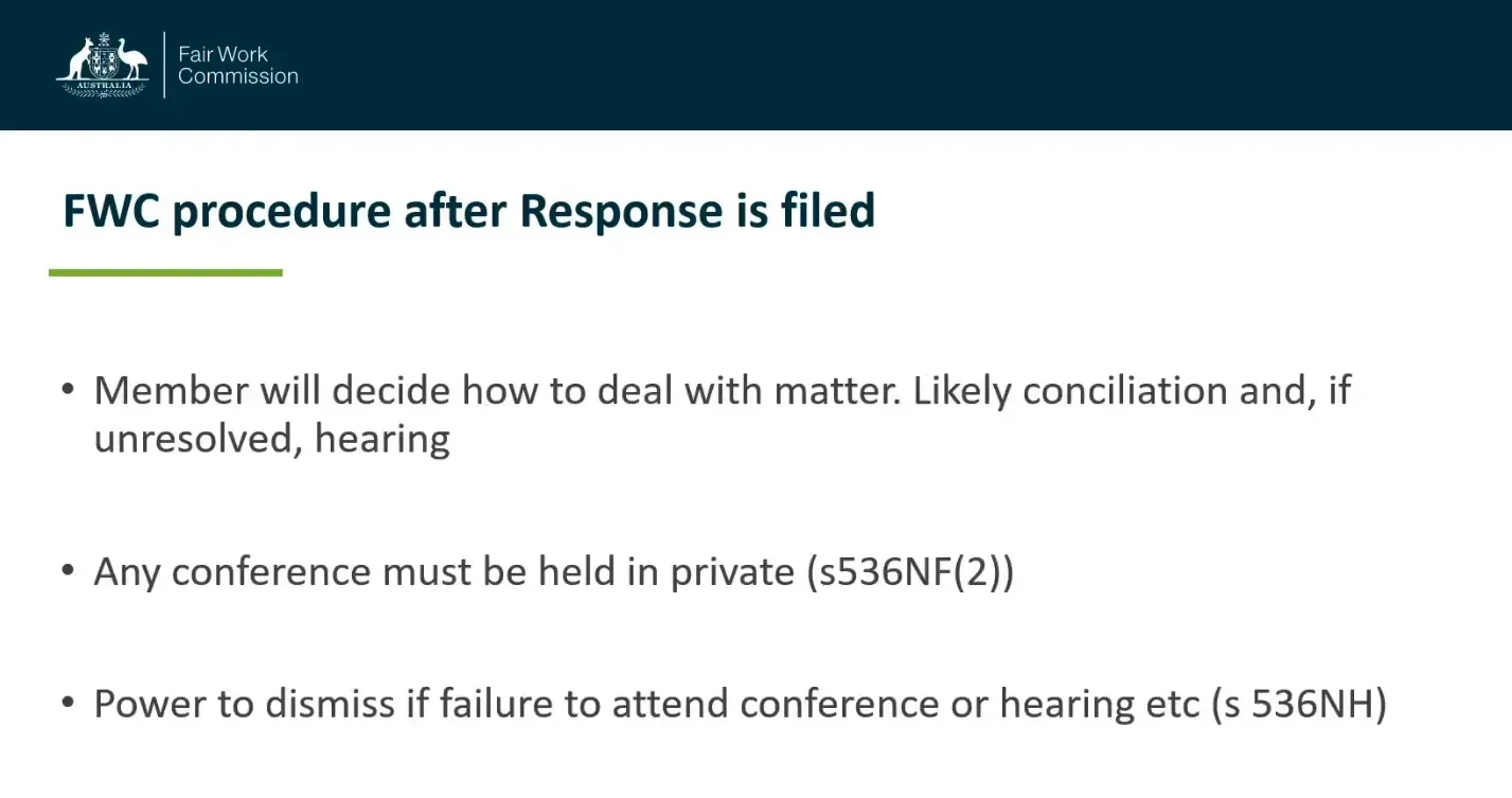Fair Work Commission conciliation process overview