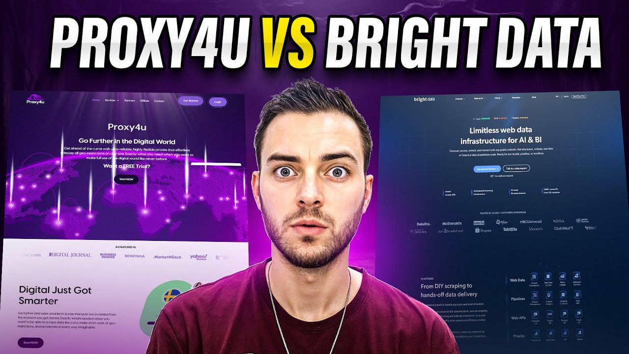 Featured image for the blog, "Bright Data vs Proxy4U: Which Offers the Best Residential Proxies for Your Business?"
