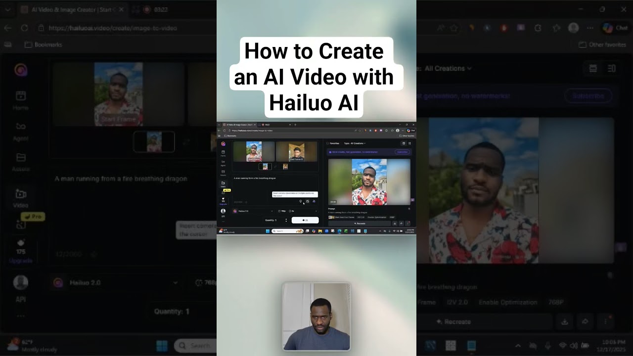 video thumbnail for 'How to Create an AI Video with Hailuo AI #hailuoai #aitools #chatgpt'