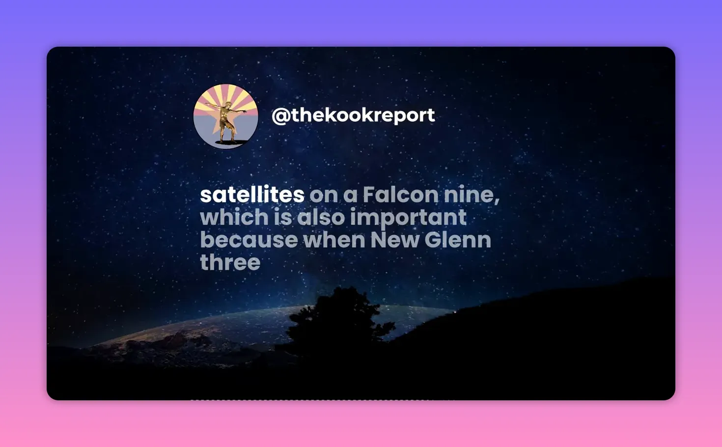 thekookreport 文字畫面：Falcon 9 上的衛星與其重要性