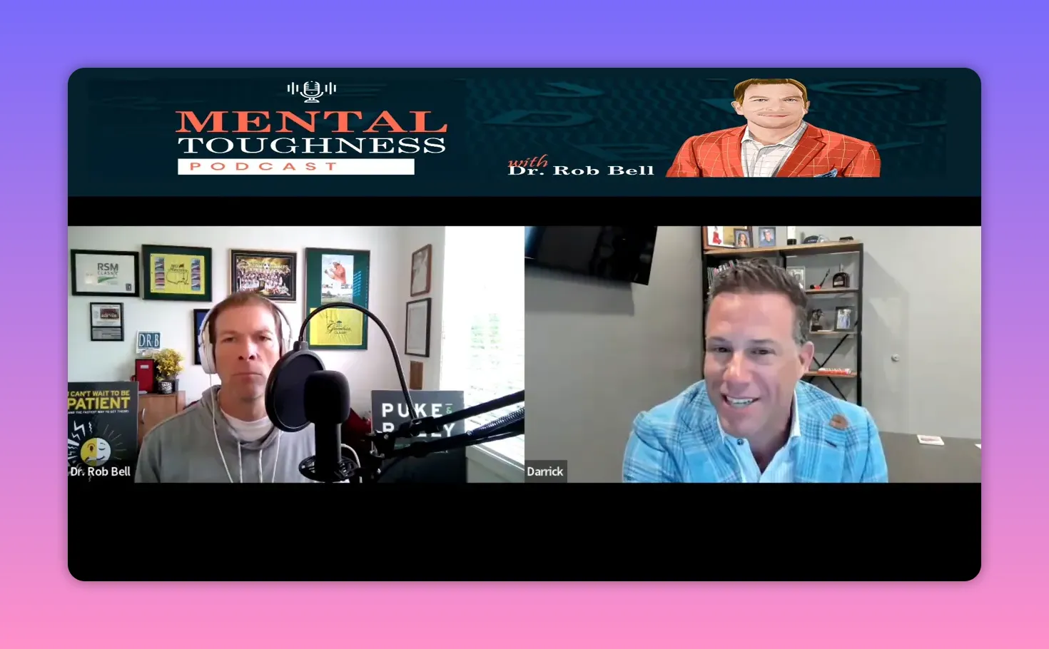 Darrick Hutchens explaining a purpose shift on the Mental Toughness Podcast