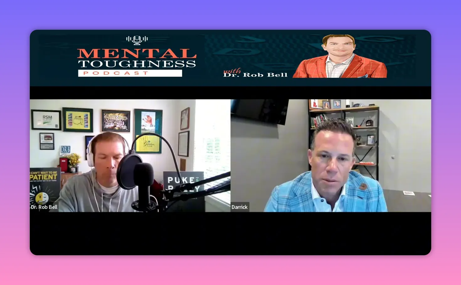 Podcast video screenshot of Darrick Hutchens speaking with Dr. Rob Bell