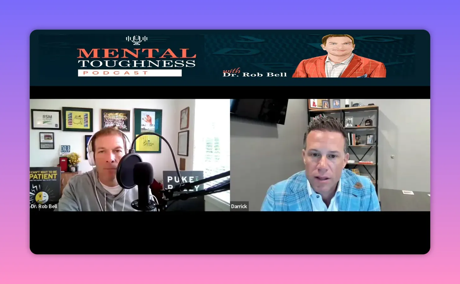 Darrick Hutchens speaking about risk and loss tolerance on the Mental Toughness Podcast