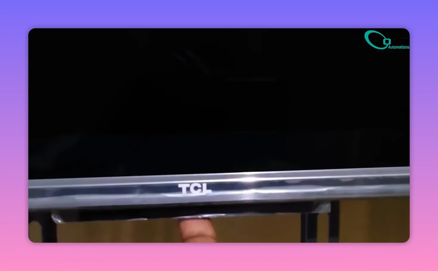 On-screen instruction to continue holding the TCL TV power button until hard reset mode