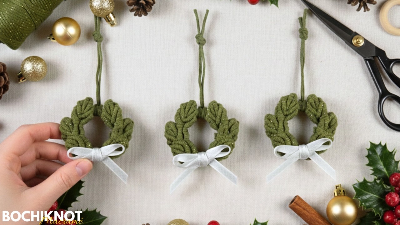 video thumbnail for 'The Cutest Macrame Ornament You’ll Make This Christmas 🎄'