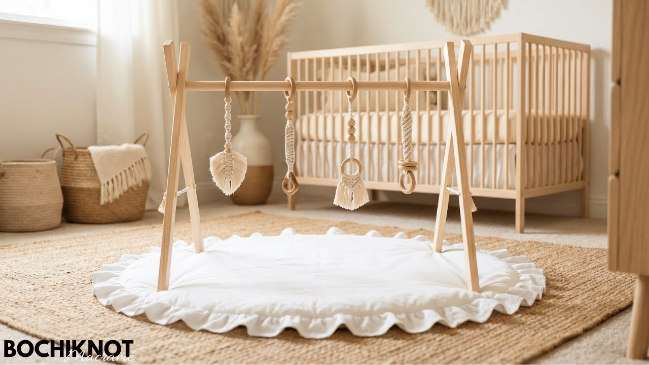 Play Gym with Macrame Toys