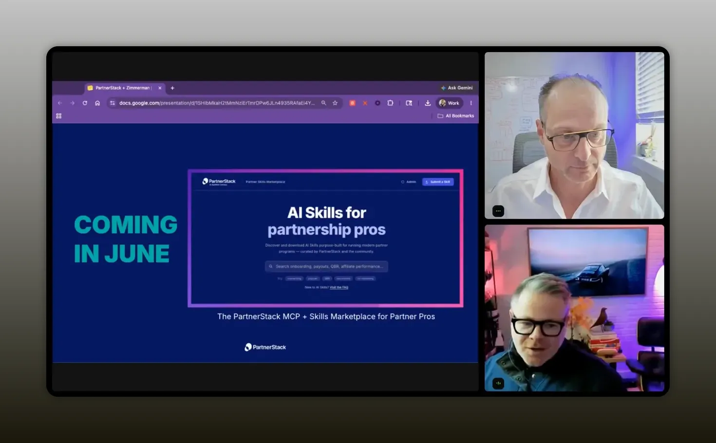 Slide promoting skills marketplace and partner connector coming in June