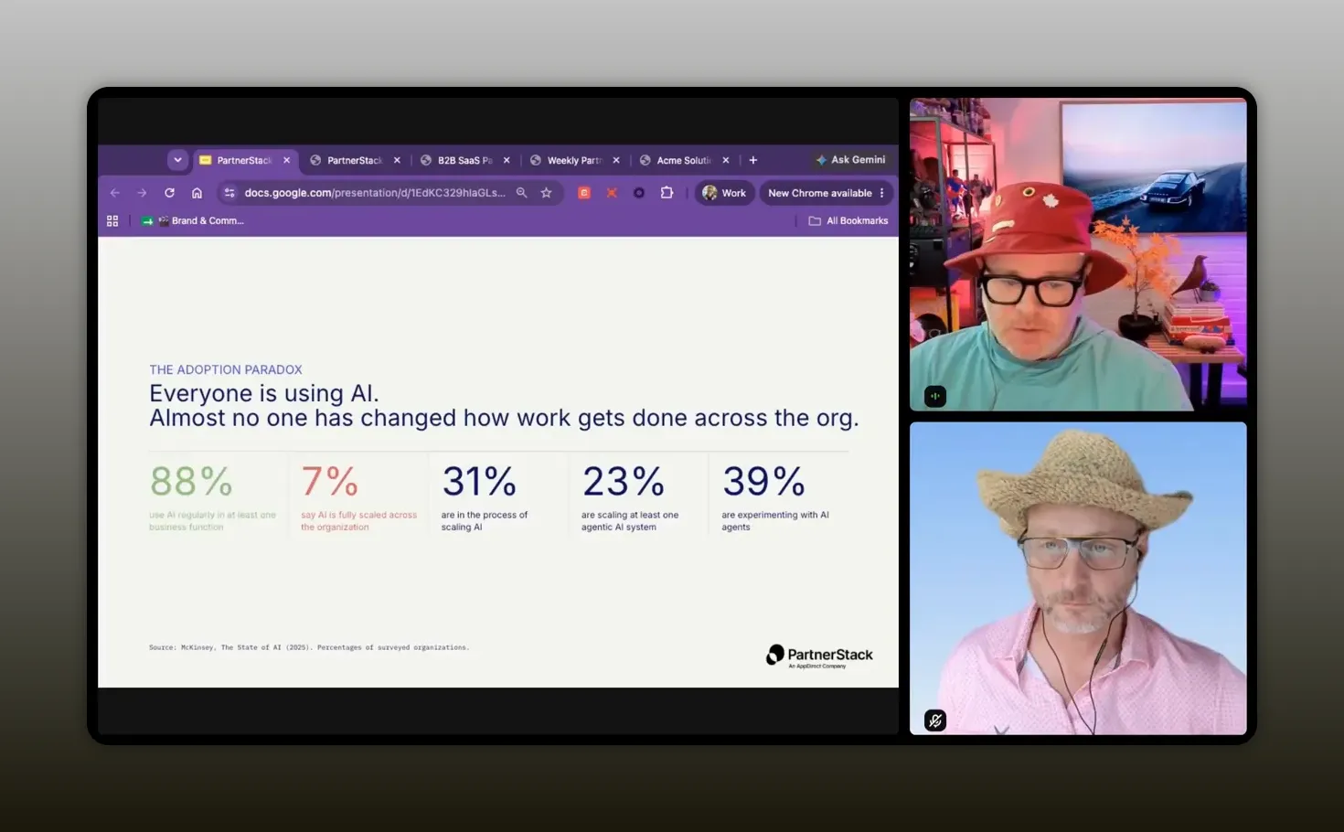 Slide titled maturity curve from AI assistant to AI native