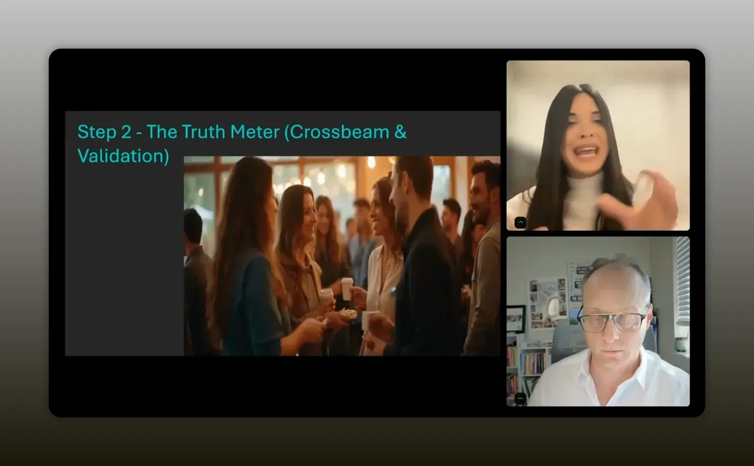 Screenshot titled Step 2 - The Truth Meter (Crossbeam & Validation) showing partner discovery validation discussion