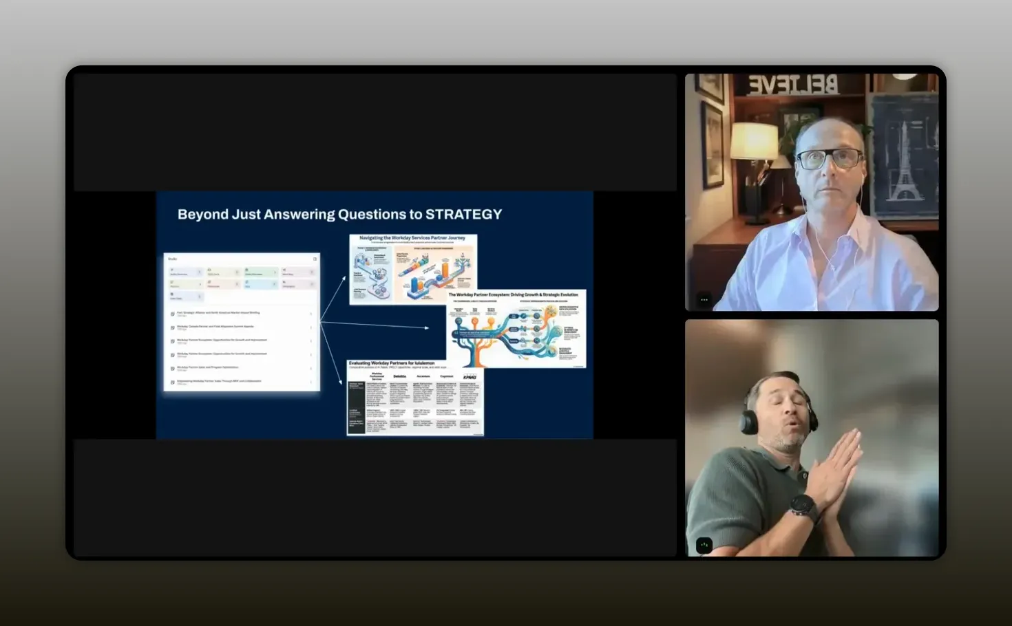 Slide showing screenshots of multiple notebook sources and partner data inputs