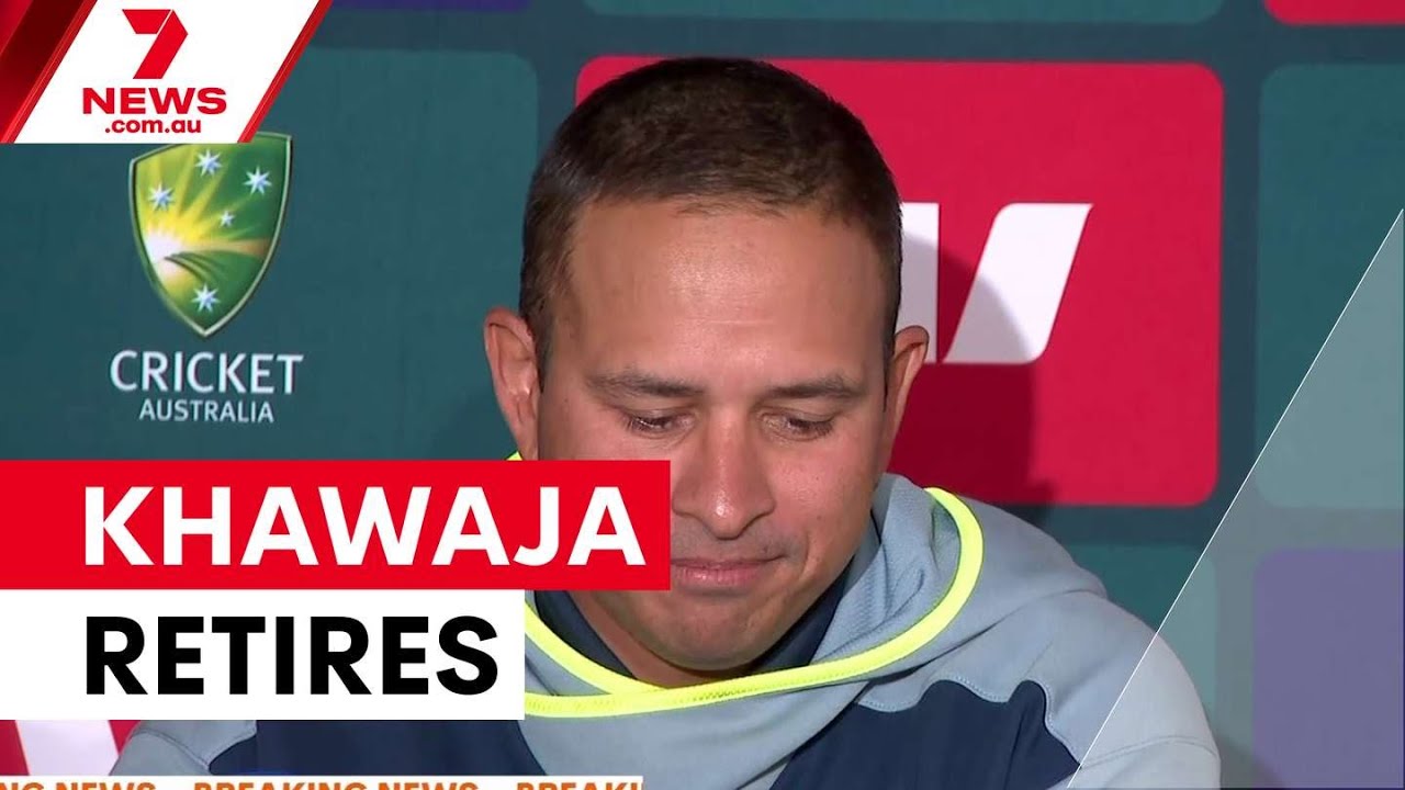 video thumbnail for 'Usman Khawaja announces retirement after final Ashes test | 7NEWS'