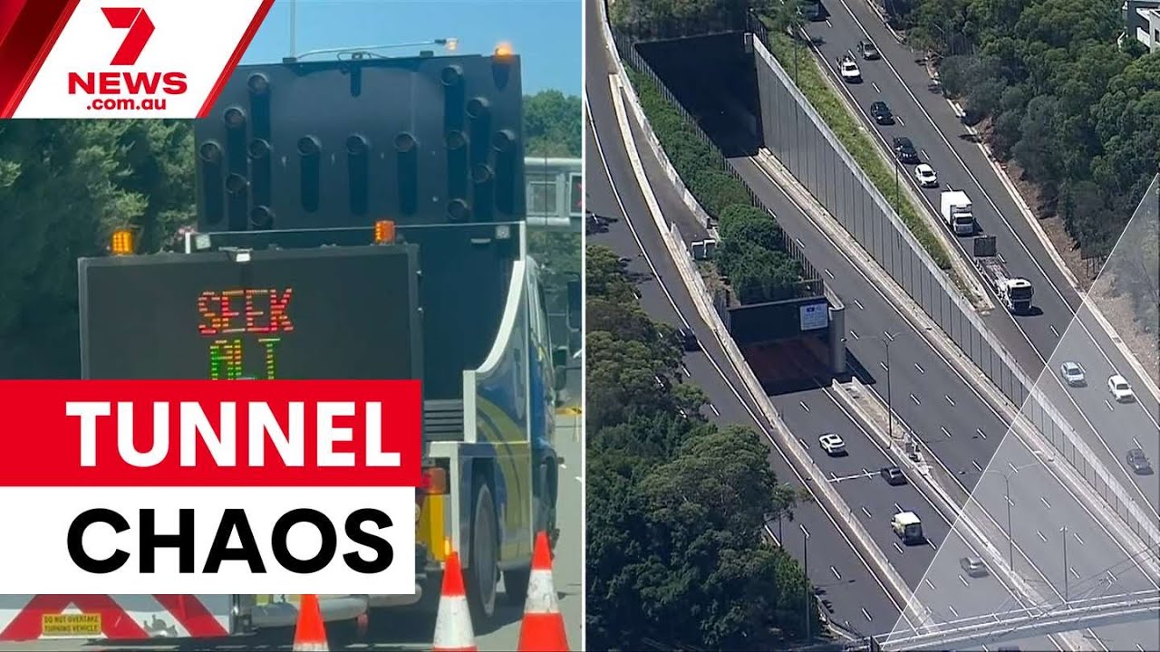 video thumbnail for 'Sydney tunnel chaos traps drivers for hours | 7NEWS'