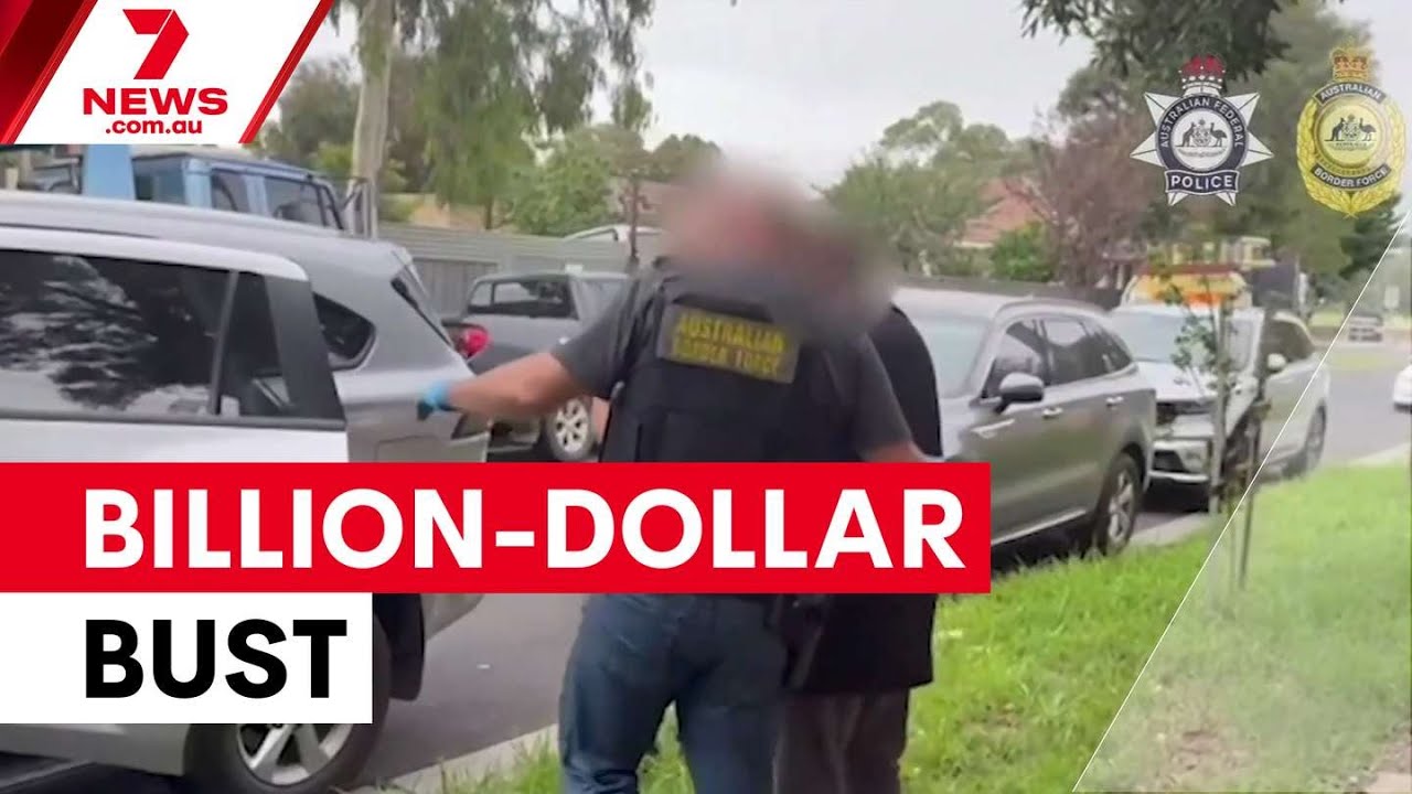 video thumbnail for 'Horse racing figures arrested in billion-dollar drug plot | 7NEWS'