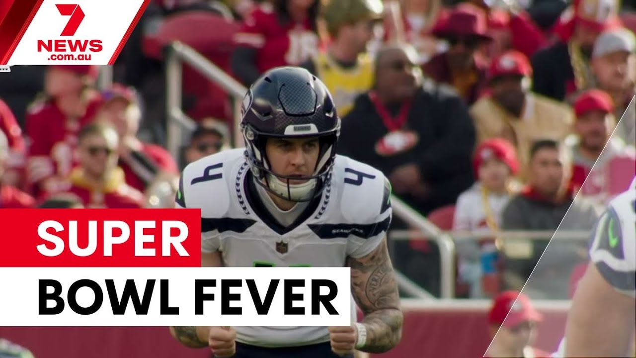 video thumbnail for 'Super Bowl 60 showdown features Aussie star | 7NEWS'