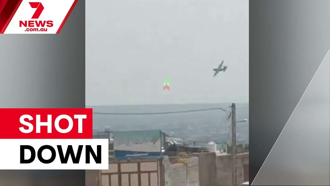 video thumbnail for 'US serviceman missing after jet shot down over Iran | 7NEWS'