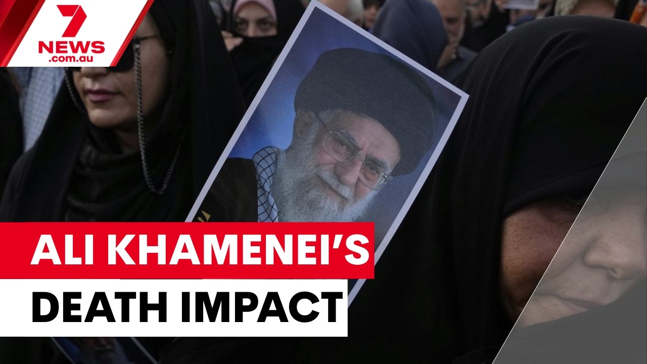 video thumbnail for 'Ali Khamenei's death impact on Iranians | 7NEWS'
