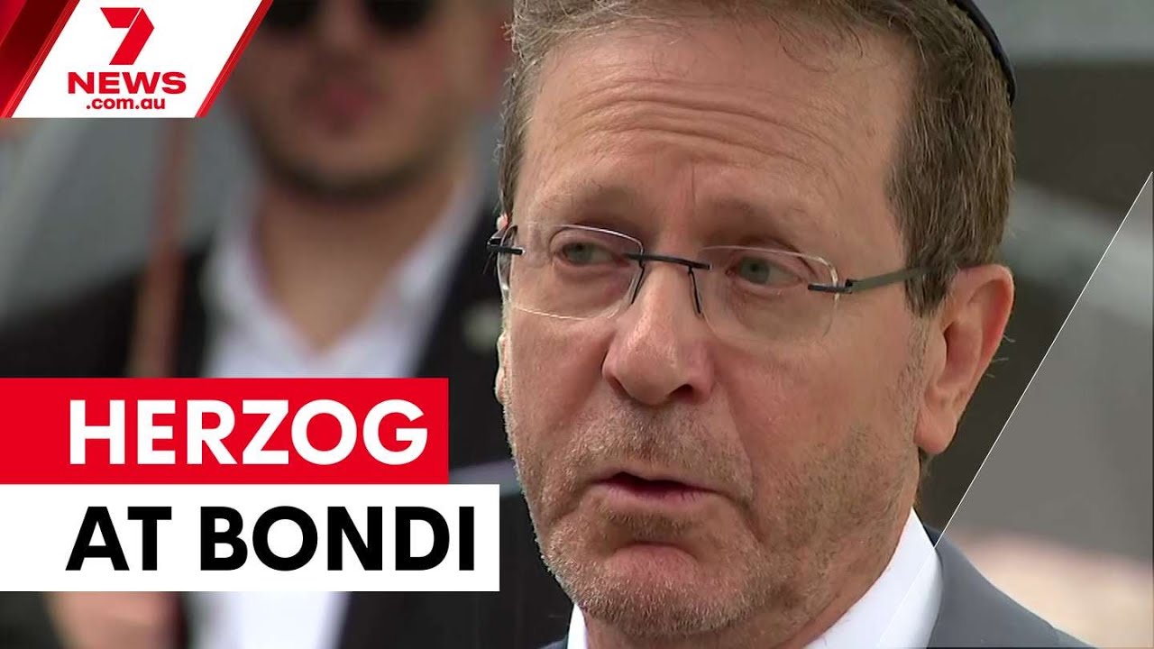 video thumbnail for 'Israeli president honours Bondi terror attack victims | 7NEWS'