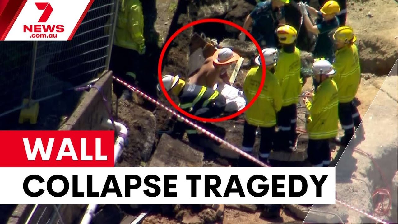 video thumbnail for 'Construction worker dies in Brisbane wall collapse | 7NEWS'