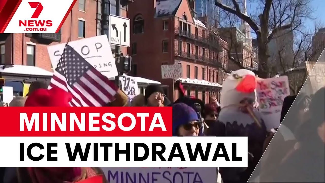 video thumbnail for 'Trump administration withdraws 700 ICE agents from Minnesota | 7NEWS'