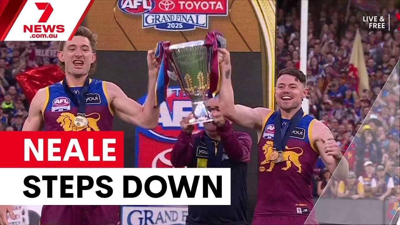 video thumbnail for 'Lachie Neale steps down as Lions co-captain amid marriage split | 7NEWS'